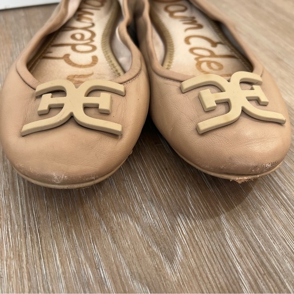 Sam Edelman Florence Nude Leather Ballet Flats Size 8 - Picture 3 of 7